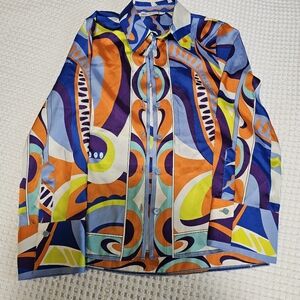 Zara Colorful Abstract Button Down Shirt